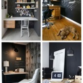 main Functional Chalkboard Home Office Decor Ideas