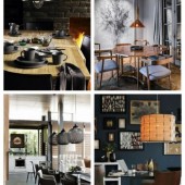 main Stylish And Dramatic Masculine Dining Areas