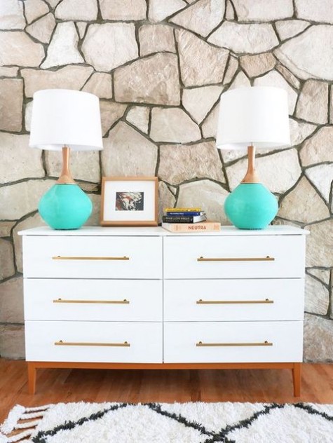 mid-century modern Tarva hack with new handles and colored legs