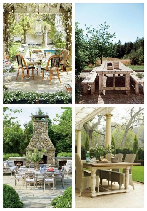 main Adorable Outdoor Dining Areas In Various Styles