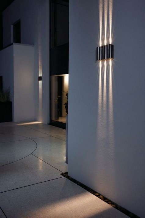 modern and laconic wall lights in clusters