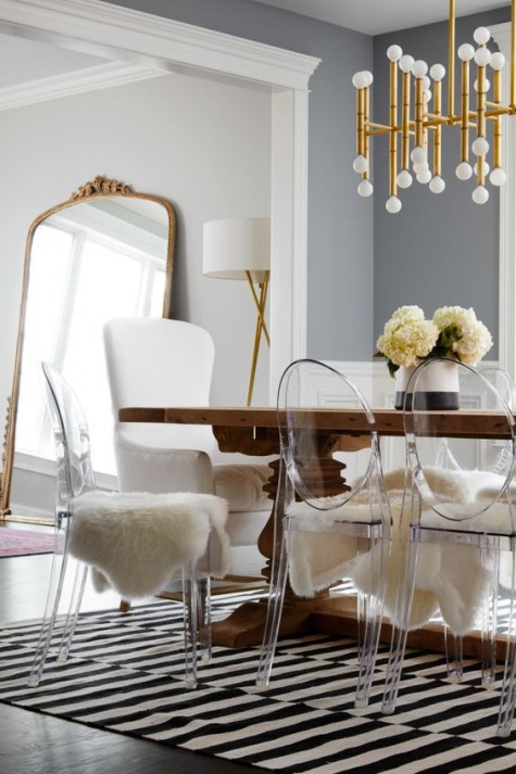 acrylic chairs in a refined vintage shape