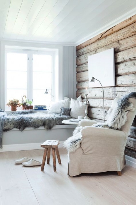 make your bed or daybed cozier with a faux fur cover