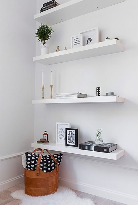 attach some shelves and make cool displays