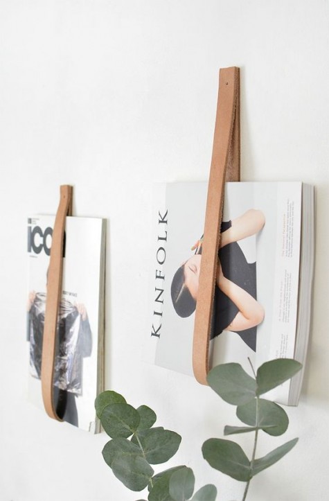 leather magazine holders or book holders