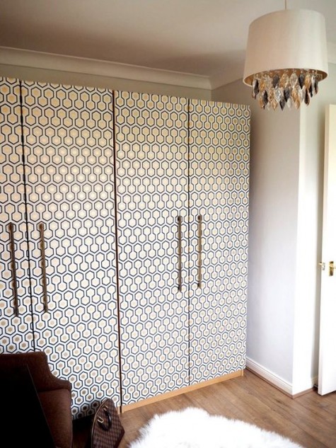 upcycle IKEA Pax with some printed adhesive paper