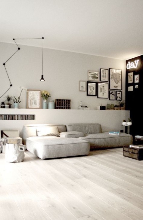 enough negative space will make your room airy and inviting, even if you have a lot of dark colors