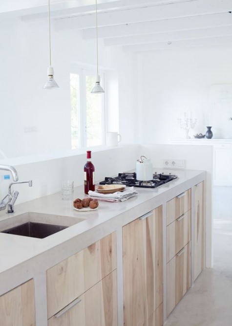such a pastel shade of concrete looks much softer and will so for glam spaces, for example