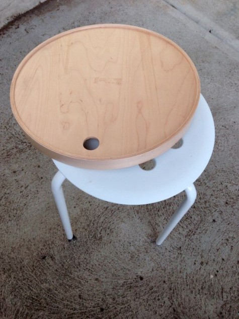 IKEA PS tray and MARIUS makes a multipurpose side table