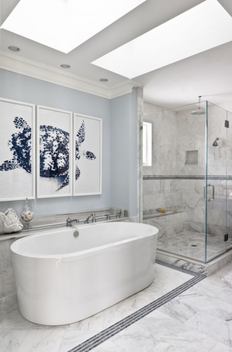 a trio of artworks showing a sea turtle is a chic idea