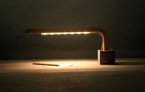 IKEA Frosta stool turned into a minimalist table lamp