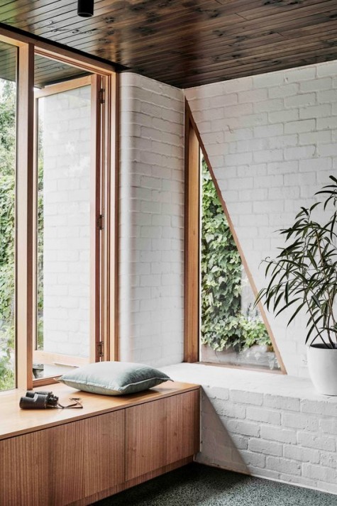 white brick clad can fit any style, from mid-century modern and industrial to glam and rustic