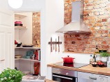 67 Stylish Kitchens With A Brick Wall